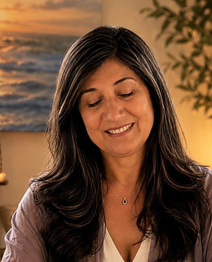 Fabiana Walsh giving a tarot reading